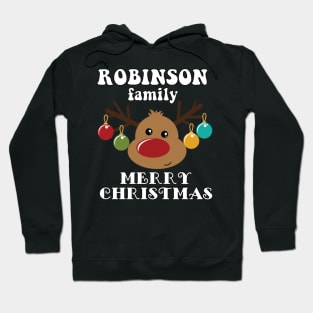 Family Christmas - Merry Christmas ROBINSON family, Family Christmas Reindeer T-shirt, Pjama T-shirt Hoodie